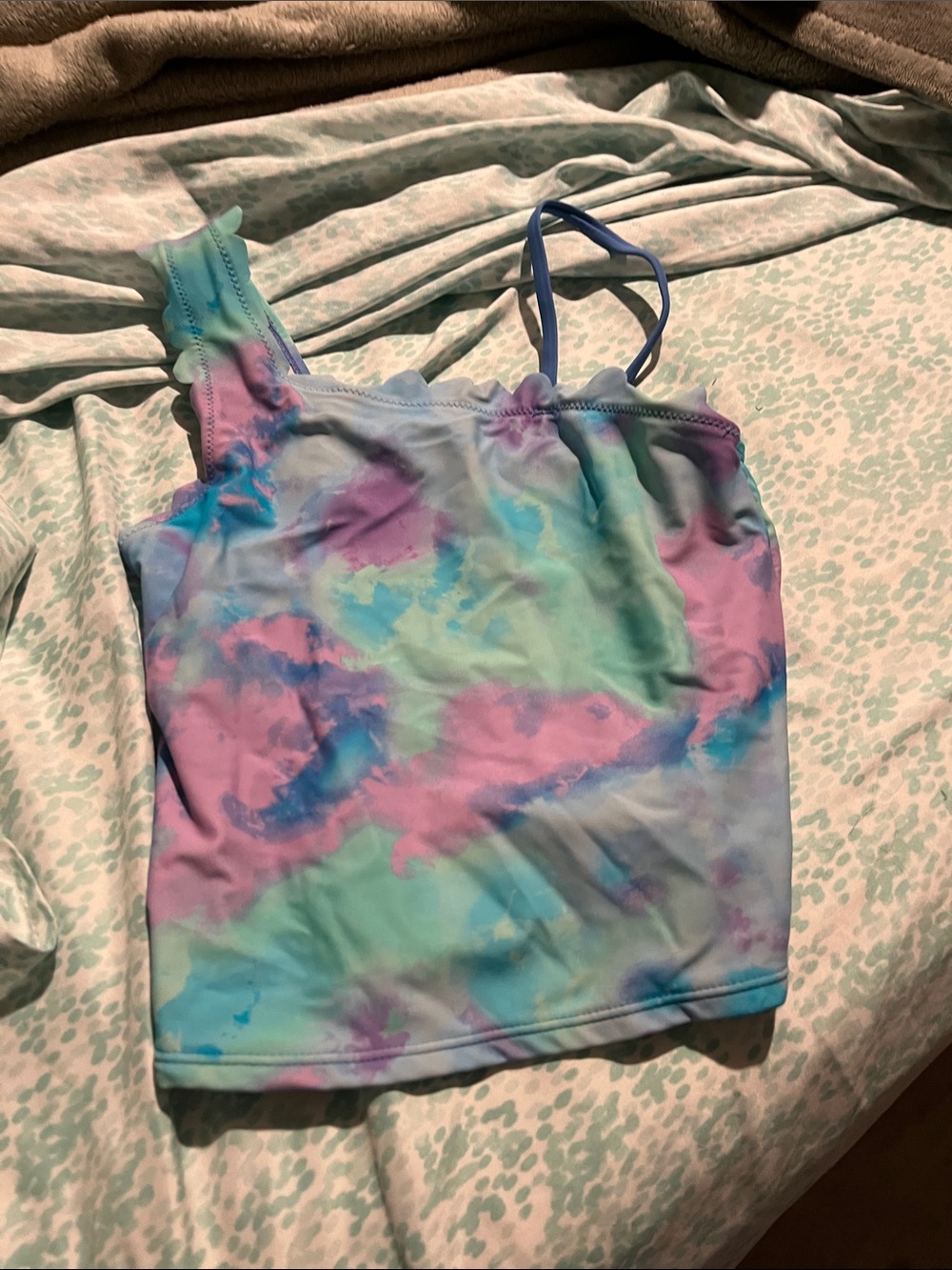 Pastel Tie-Dye Tank Top - Blue, Pink & Mint